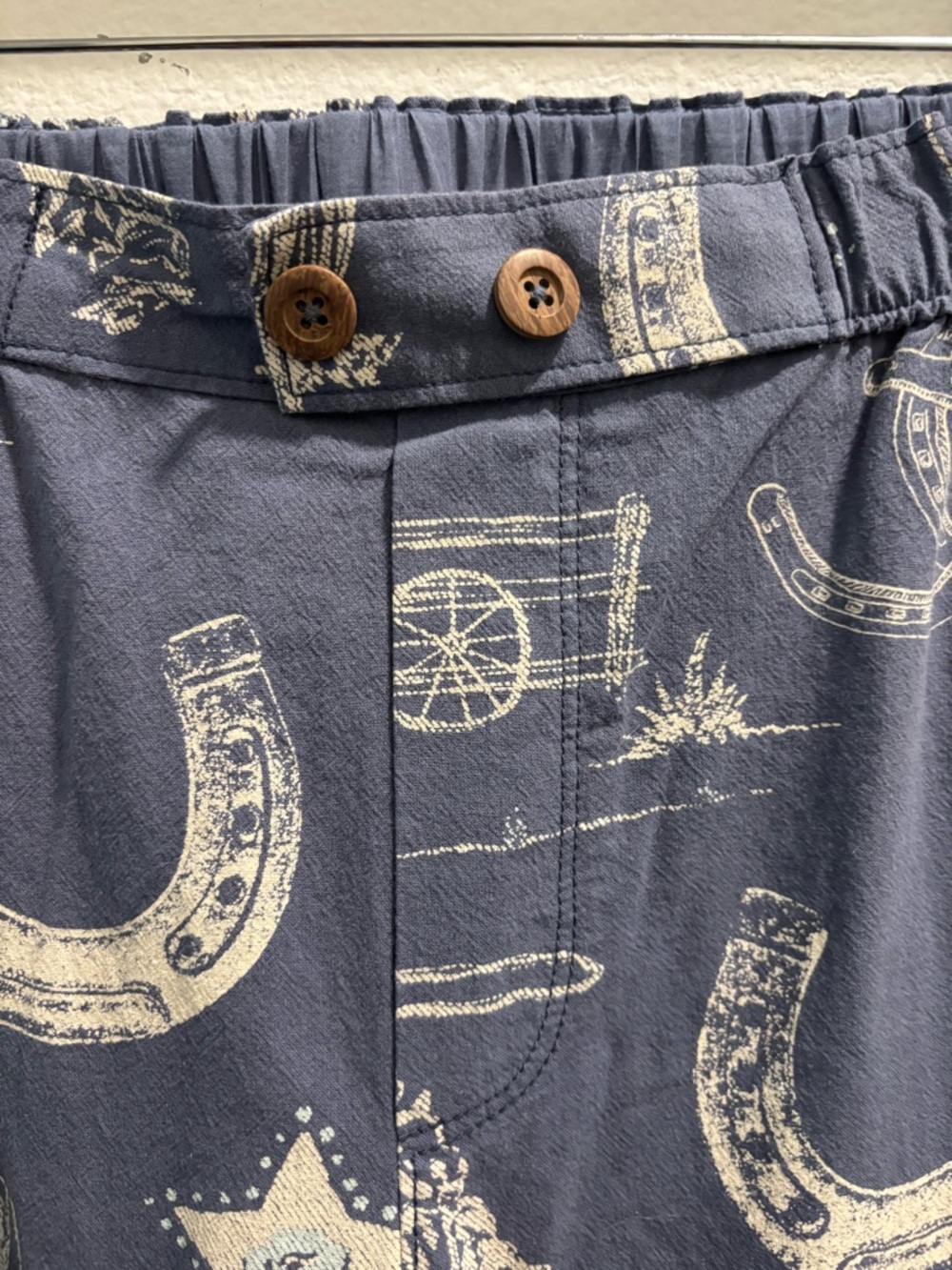 FREE PEOPLE SEASIDE PULL-ON PANTS - INDIGO COMBO/RODEO TIME, size XS - Picture 11 of 11
